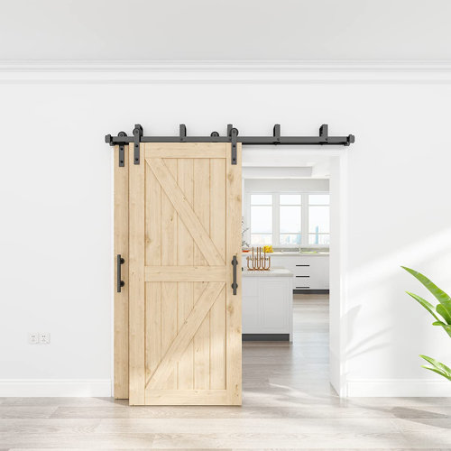 Lazio Double Bypass Barn Door Hardware Kit & Reviews Wayfair